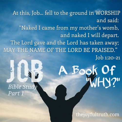Because sometimes it is in the darkest places that we find the brightest hope. A Study in the Book of Job. The Book that asks, "Why?"?Part One.
